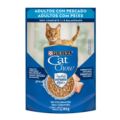 POUCH CAT CHOW ADULTO PESCADO 85gr