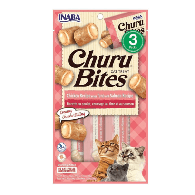 CHURU CAT BITES CHICKEN WRAPS ATUN SALMON 30G1