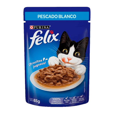 POUCH FELIX PESCADO BLANCO EN SALSA 85gr