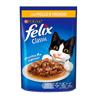 POUCH FELIX POLLO E HIGADO EN SALSA 85gr