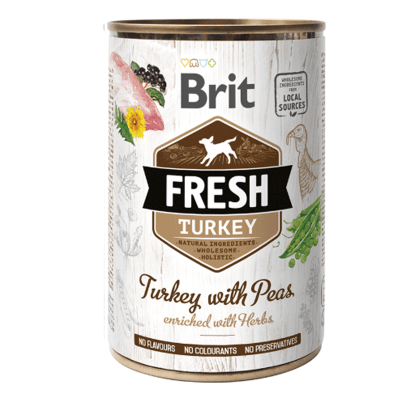 LATA BRIT FRESH DOG TURKEY WITH PEAS 400G