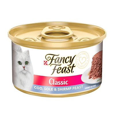 LATA FANCY FEAST CLASSIC COD, SOLE SHIRMP FEAST 85G