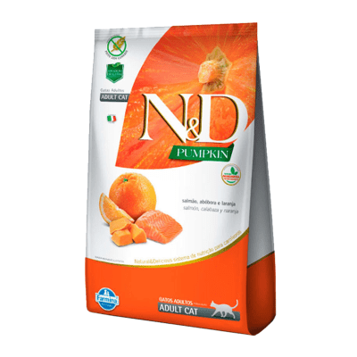 N&D CAT ADULTO PUMPKIN SALMON, CALABAZA Y NARANJA