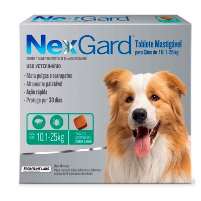 NEXGARD 68MG X 1COMPRIMIDO PERRO 10-25KG