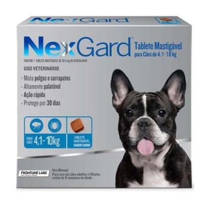NEXGARD 28.3MG X 3COMPRIMIDO PERRO 4-10KG