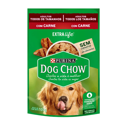 POUCH DOG CHOW ADULTO CARNE 100gr