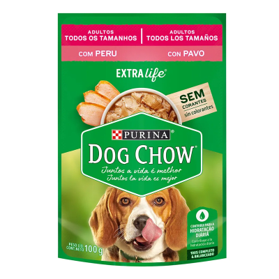 POUCH DOG CHOW ADULTO PAVO 100gr