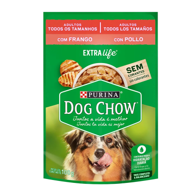 POUCH DOG CHOW ADULTO POLLO 100gr