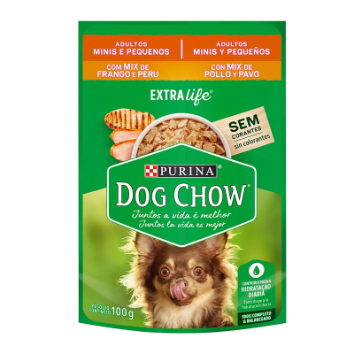 POUCH DOG CHOW ADULTO SB PAVO Y POLLO 100G