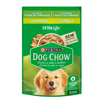 POUCH DOG CHOW CACH POLLO 100gr