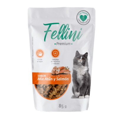 POUCH FELLINI MIX ATUN Y SALMON 85G