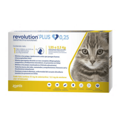 REVOLUTION PLUS GATO 0.25ML 1.25 A 2.5KG