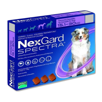 NEXGARD SPECTRA 15.1-30KG 1COMPRIMIDO