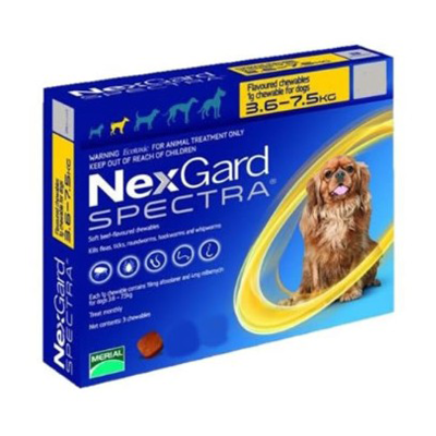 NEXGARD SPECTRA 3.6-7.5KG 1COMPRIMIDO