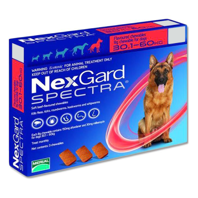NEXGARD SPECTRA 30.1-60KG 1COMPRIMIDO