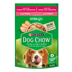 POUCH DOG CHOW ADULTO PAVO 100gr