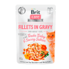 POUCH BRIT CARE CAT FILLETS IN GRAVY TURKEY & SAVORY SALMON 85G1