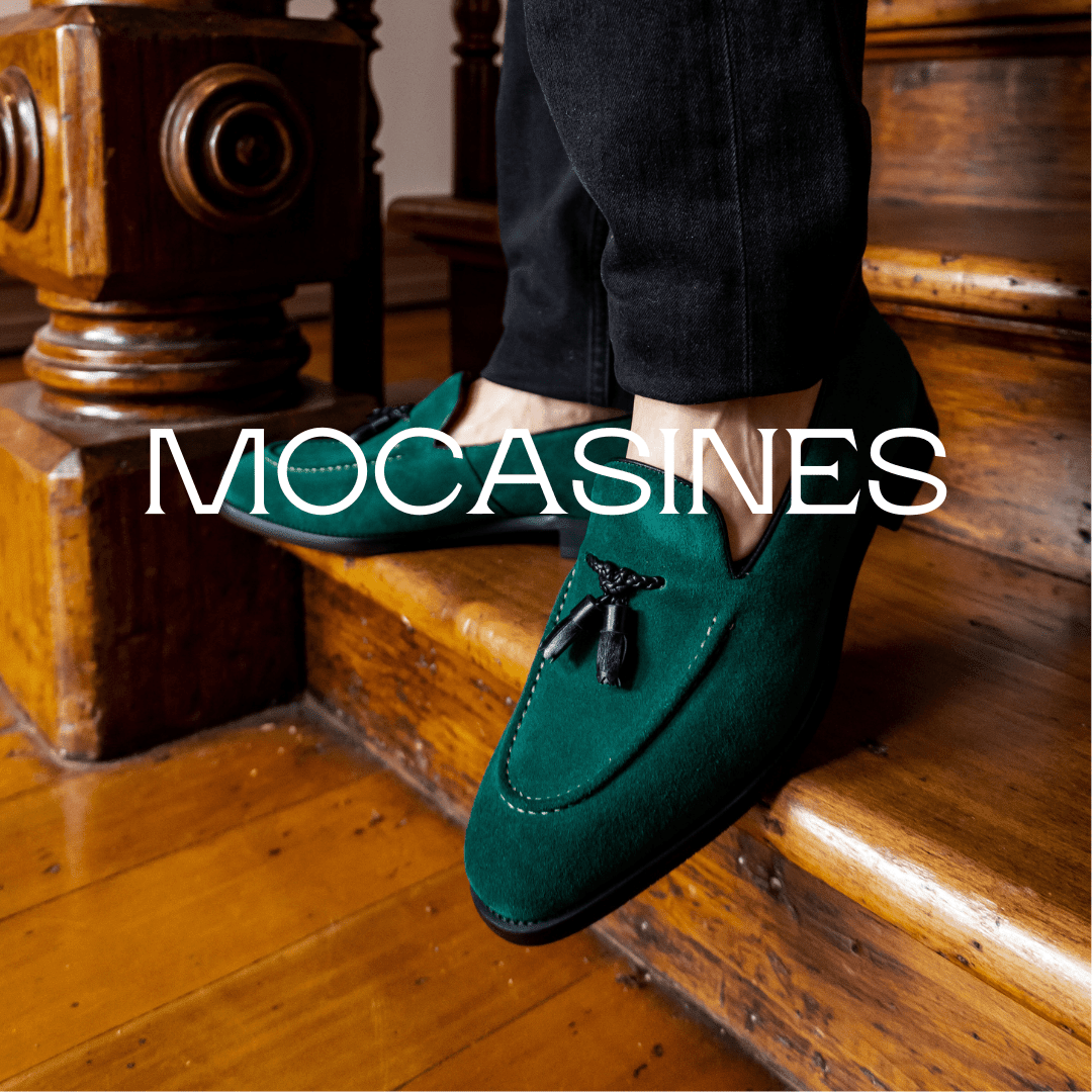 Mocasines de cuero hombre
