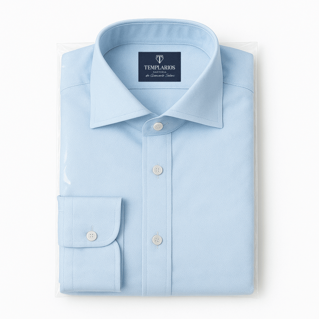 CAMISA CELESTE ALGODÓN