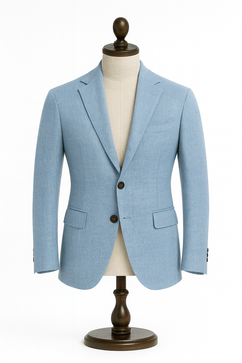 CHAQUETA LINO CELESTE