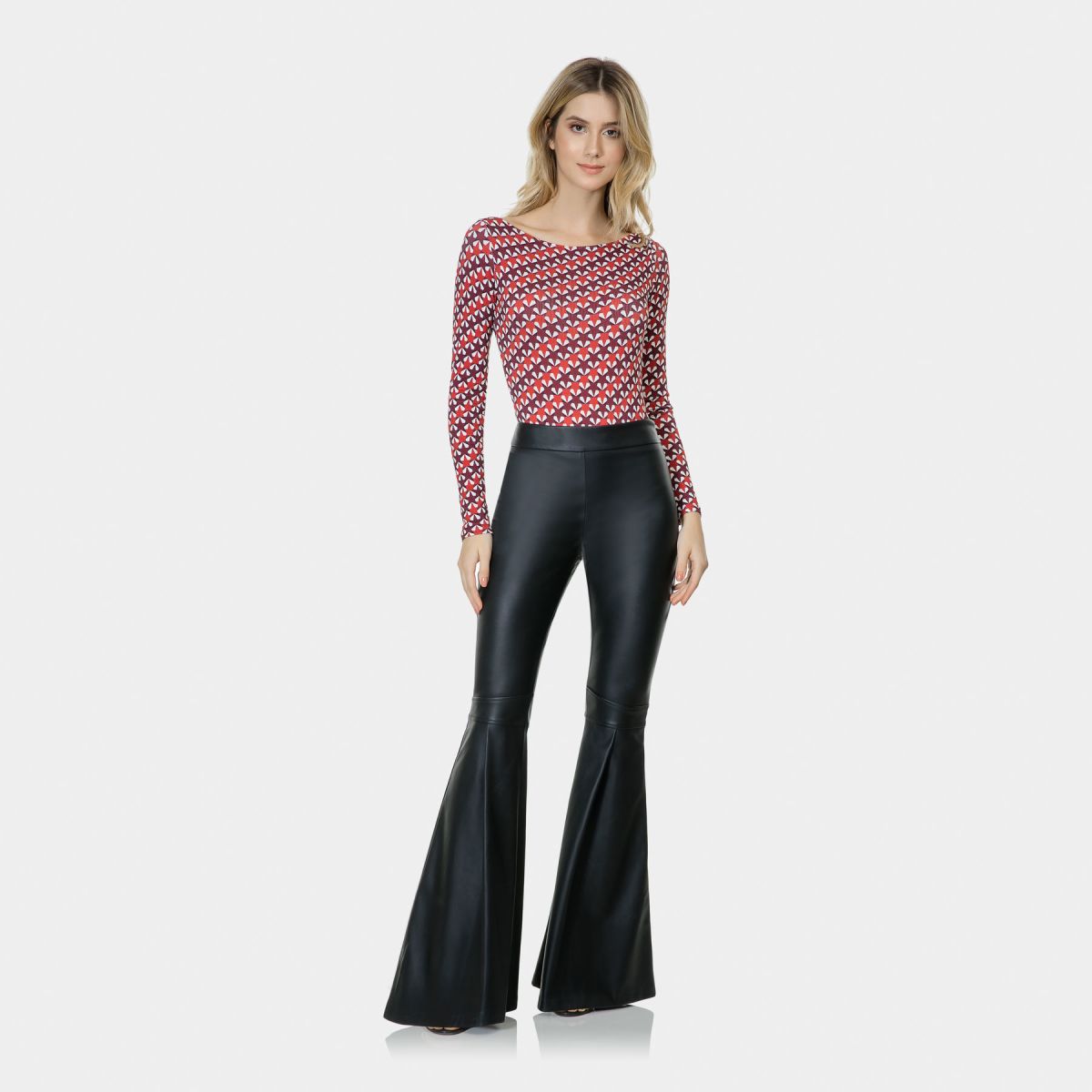 LZ970 - PANTALON FLARE ECOCUERO | Store Brazil Brands