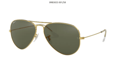 0RB3025 001/58 58 AVIADOR