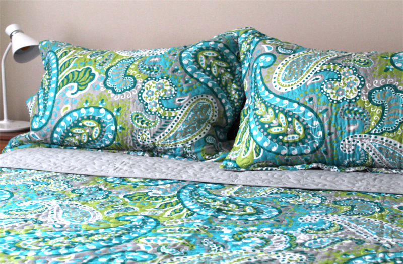 Colcha Quilt Estampada Verde Calipso
