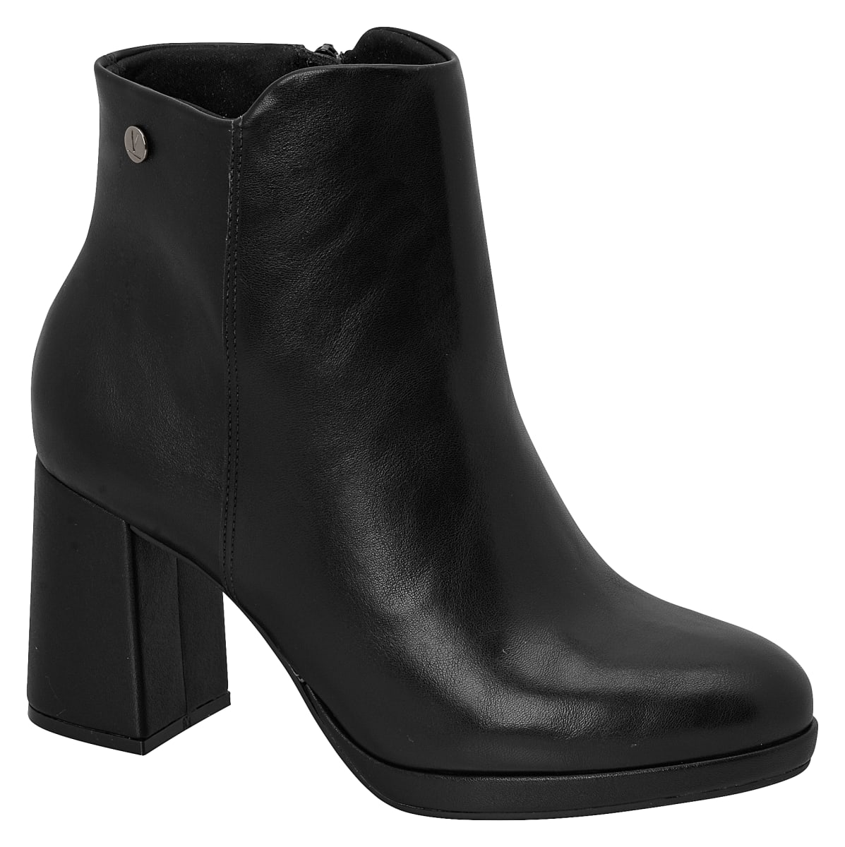 BOTIN TACO LISO NEGRO | Zapateria Cazenave