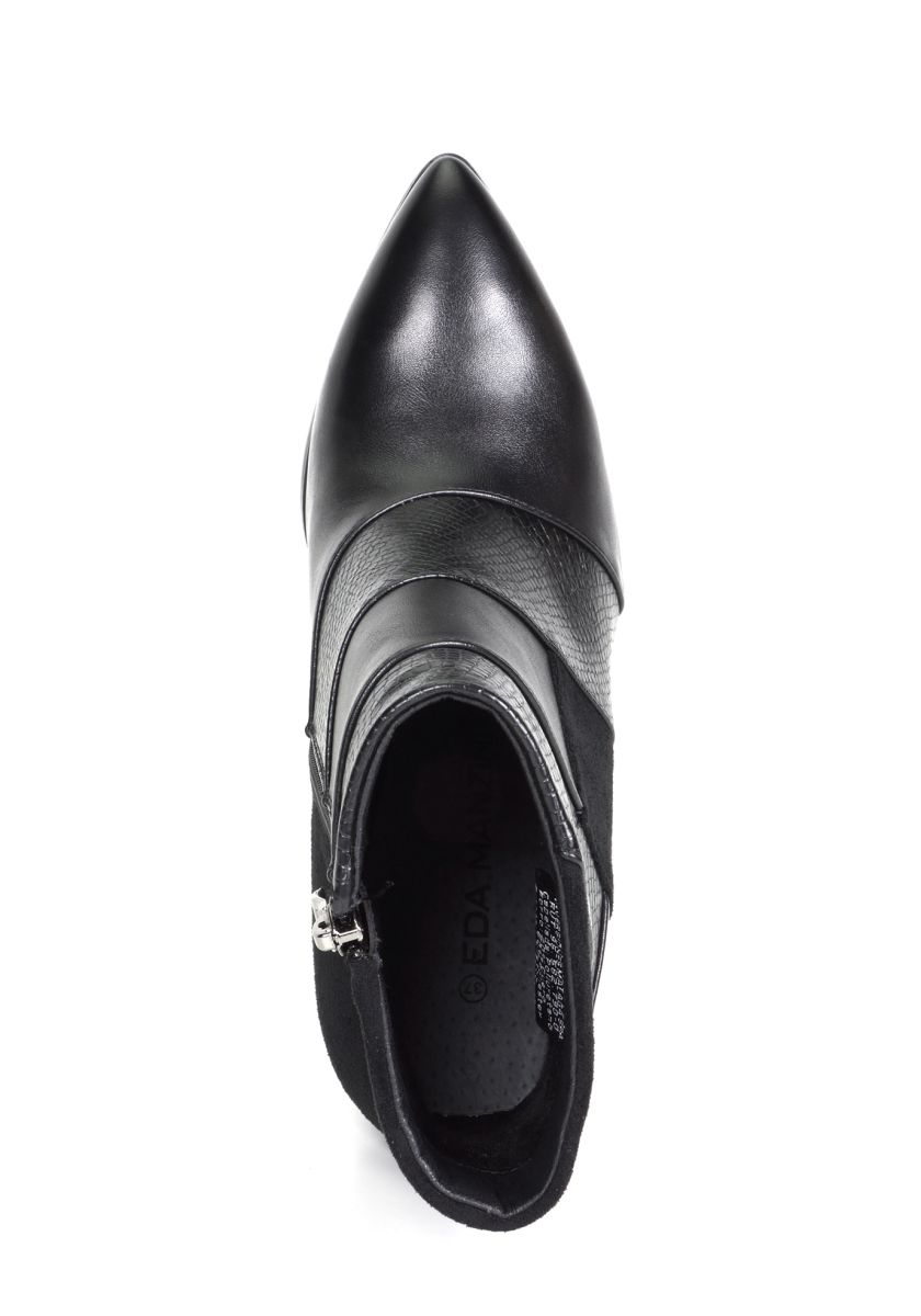 BOTIN TACO AGUJA CORTES BLACK | Zapateria Cazenave