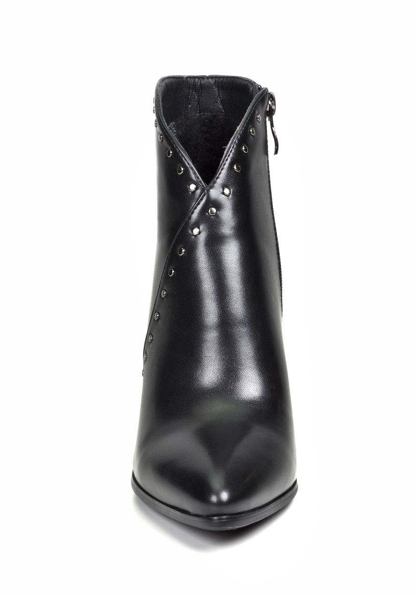 BOTIN TACO AGUJA TACHAS BLACK | Zapateria Cazenave