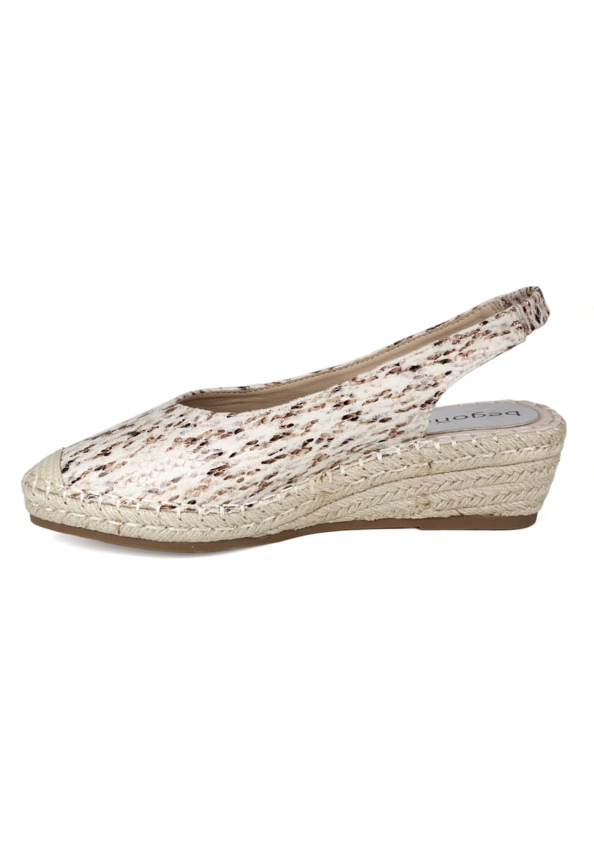 SANDALIA PLANA CERRADA YUTE BEIGE | Zapateria Cazenave