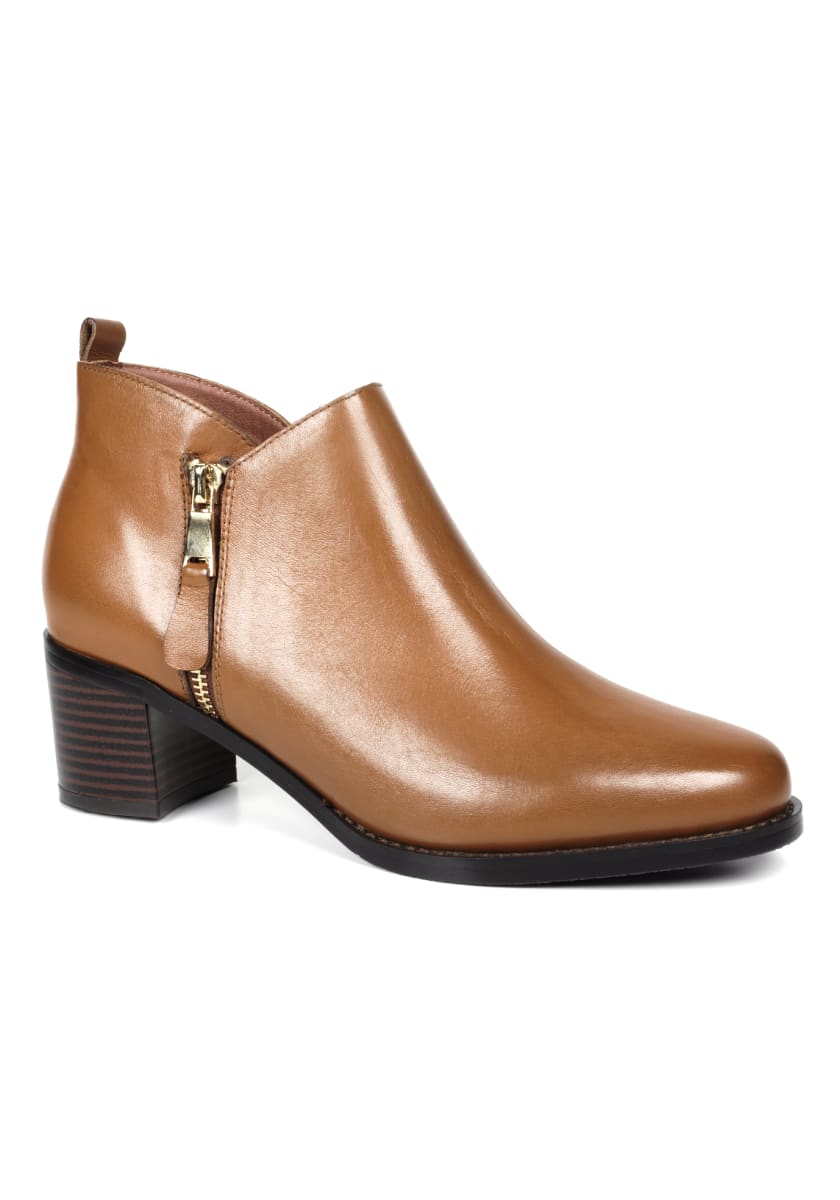 BOTIN TACO LISO CAMEL DEGAS | Zapateria Cazenave