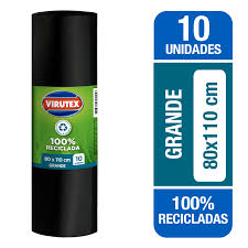Bolsas Basuras Virutex 80 X 110 Grande 10 Unidades Calidad