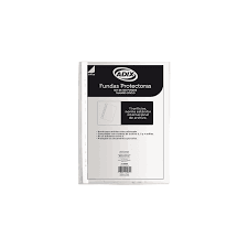 FUNDA PLASTICA OFICIO 100 UN ADIX LOMO BLANCO