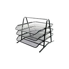 Bandeja Para Documentos De Metal Negra Hand3