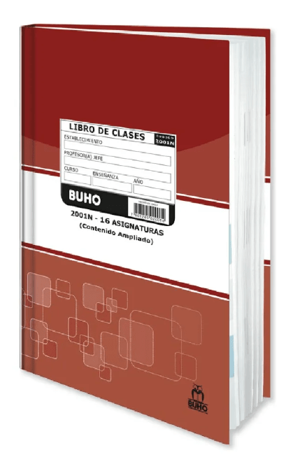 Libro de clases  enseñanza básica 1° A 8° AÑO 16 ASIG (12 HR) Buho1
