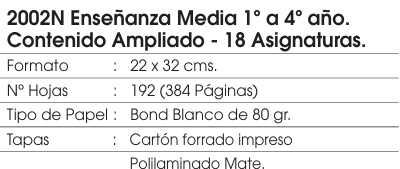 Libro de clases enseñanza media 1° a 4° año 18 asig Buho2