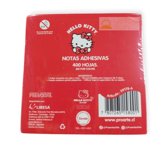Nota adhesiva hello kitty 400 hj 76 mm Proarte2