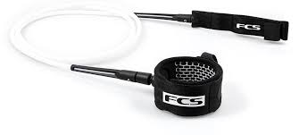 8' All Round Essential Leash White Black
