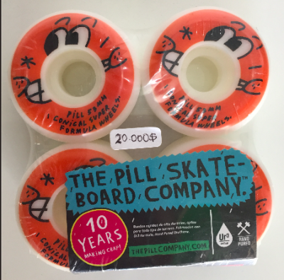 Ruedas Skate Pill White/Orange Ruedas Skate Pill White/Orange