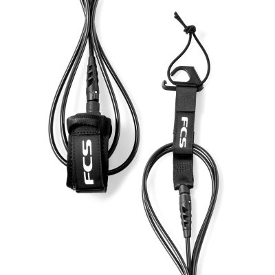 Leash FCS Regular Essential Coal 6' - 7' - 8' Leash FCS Regular Essential Coal 6' - 7' - 8'