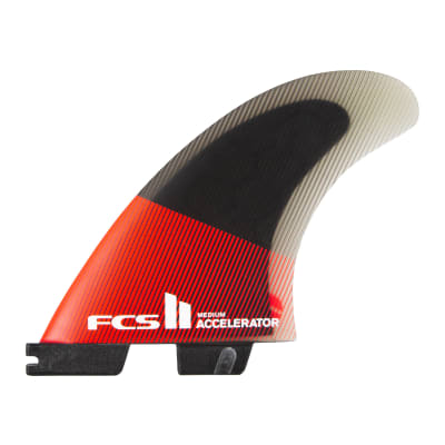 Quillas FCS II Accelerator PC Large Red/black Tri Fins1