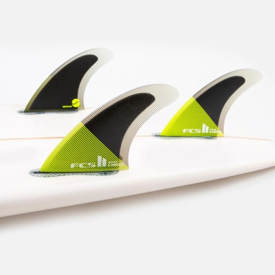 QUILLAS FCS II Carver PC Medium Acid/Black Tri Fins QUILLAS FCS II Carver PC Medium Acid/Black Tri Fins
