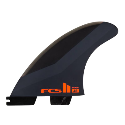 QUILLAS FCS II JS PC MEDIUM CHARCOAL/RED TRI FINS1