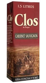 VINO CLOS DE PIRQUE TTO 12º 1 1/2 LT. TETRA. X 8. 