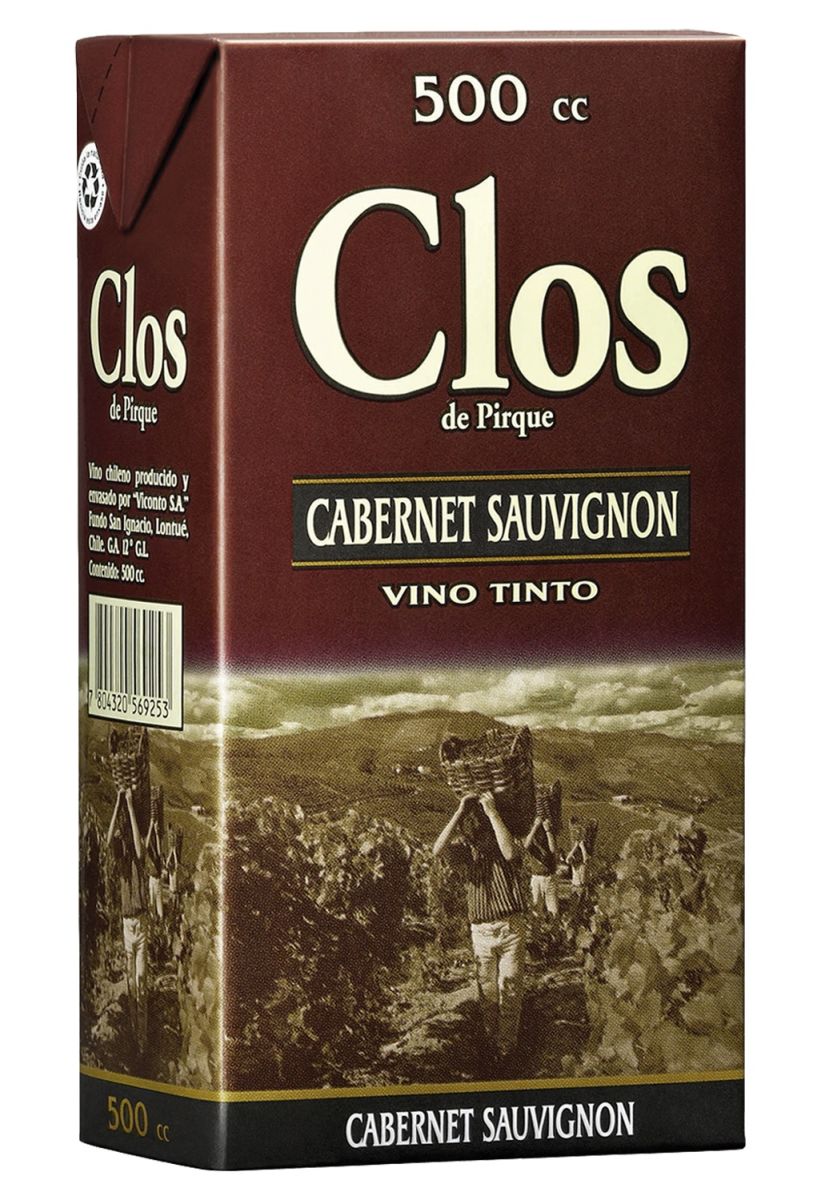 VINO CLOS DE PIRQUE TTO 11,5º 500 CC. TETRA.1