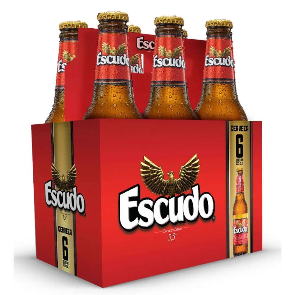 ESCUDO 5,5º  BOTELLIN 355 CC. DES. X 6 1