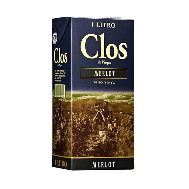 VINO CLOS DE PIRQUE MERLOT 11,5º 1 LT. TETRA.1