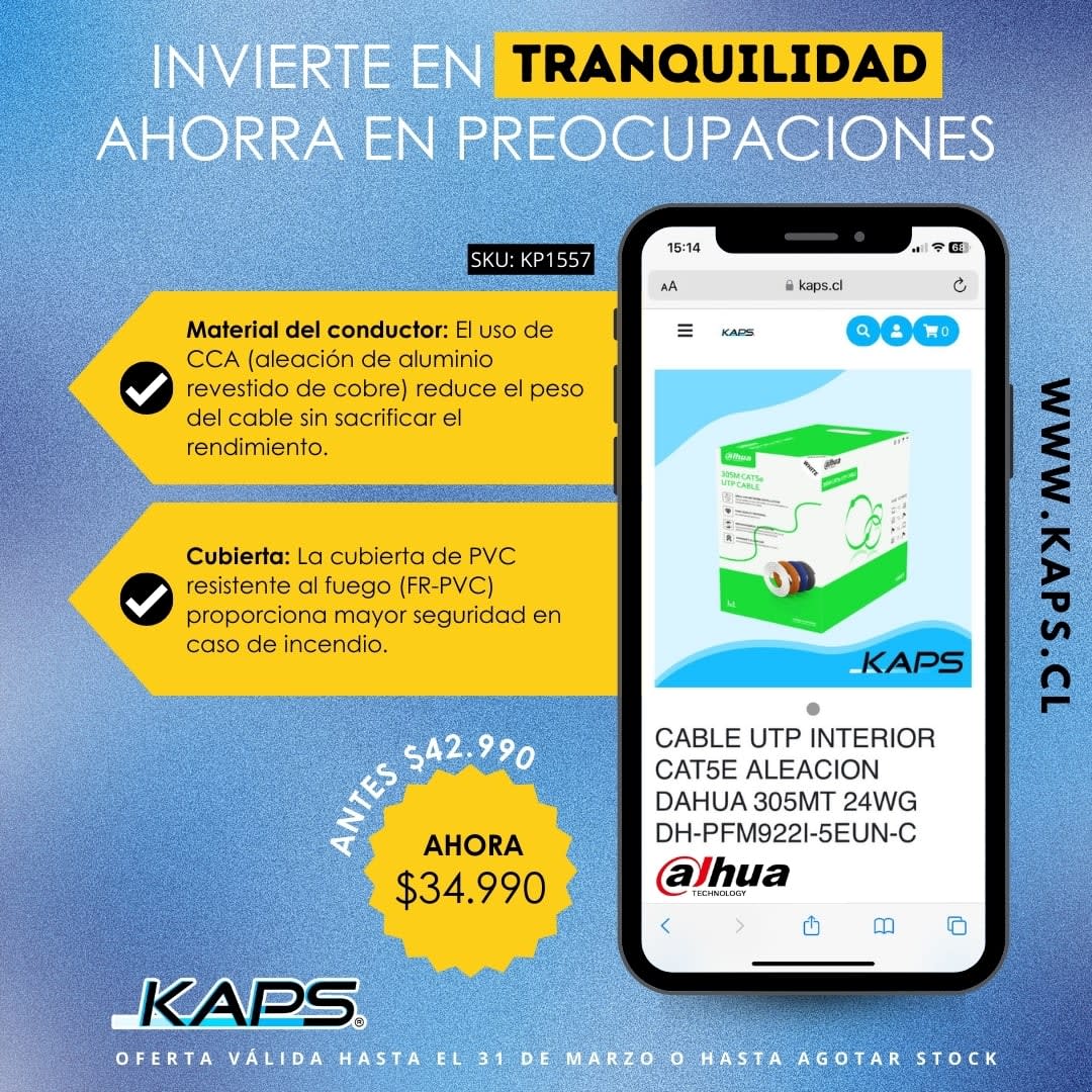CABLE UTP INTERIOR CAT5E DAHUA 