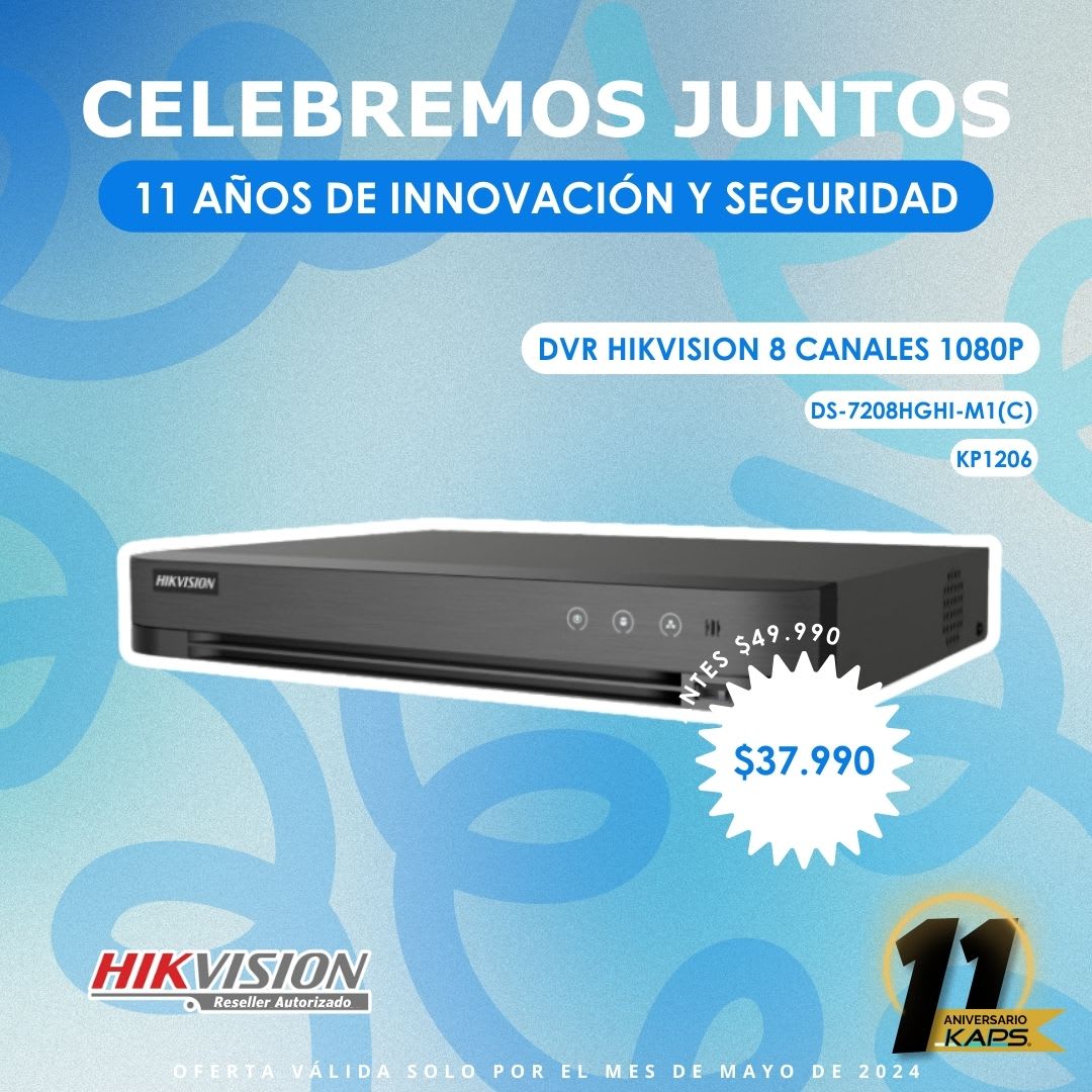 DVR Hikvision de 8 canales 1080P con descuento!